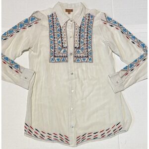 SCULLY‎ - Women's Long Sleeve Button Embroidered Western Shirt - Medium